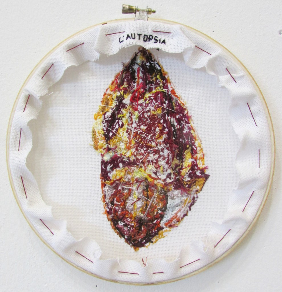 L'autopsia, Embroidery back detail